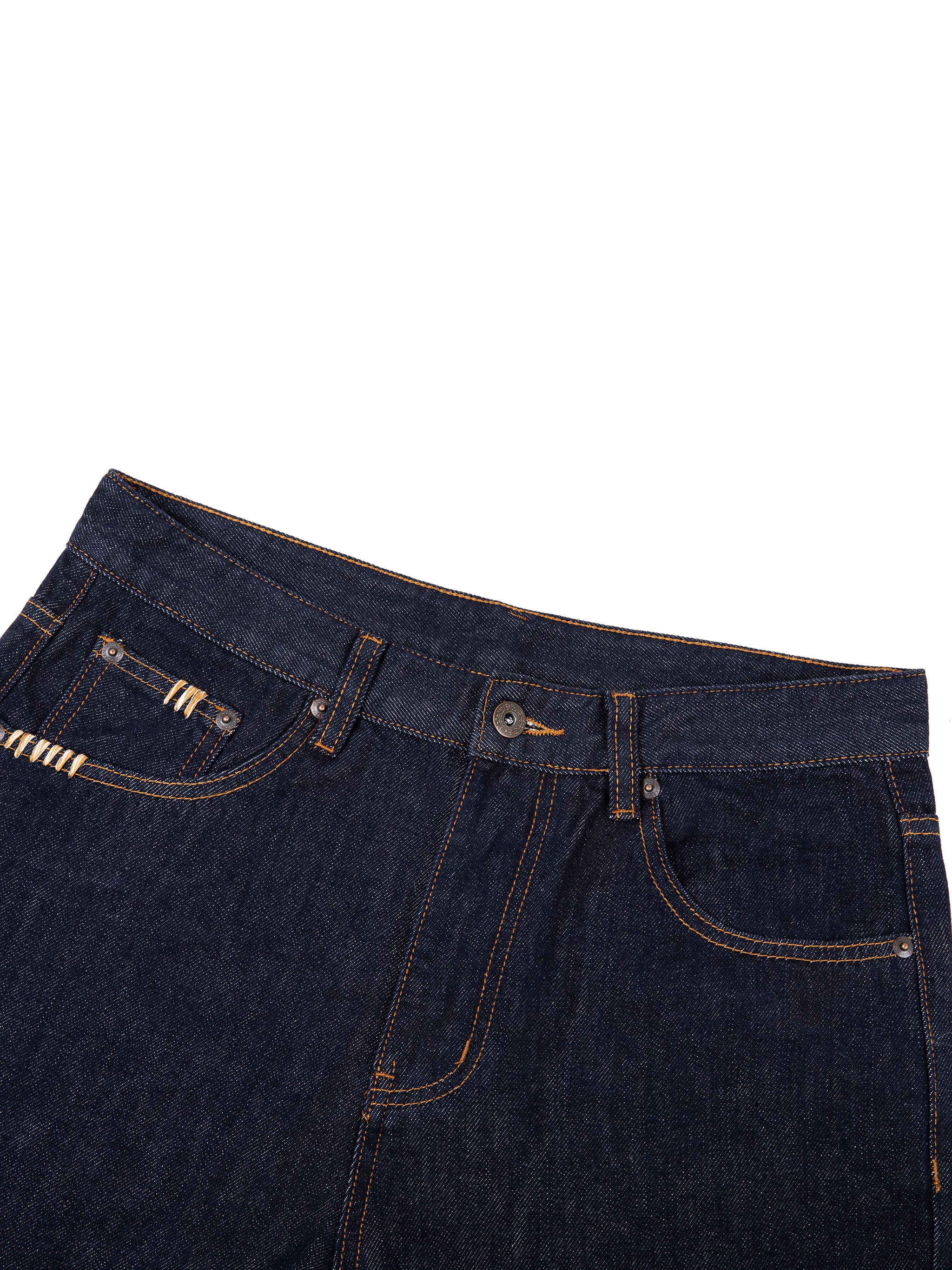 Straight Leg Denim Jeans